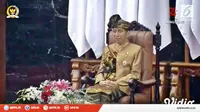 Jokowi pakai baju adat Sasak saat sampaikan pidato kenegaraan. (dok. screenshot Vidio.com/@liputan6)