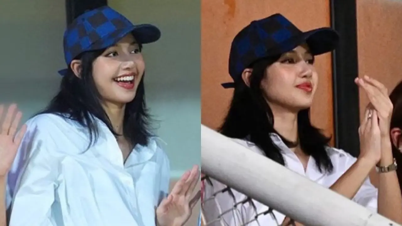 Lisa Blackpink  Menyaksikan Pertandingan Sepakbola Thailand vs Korea Selatan