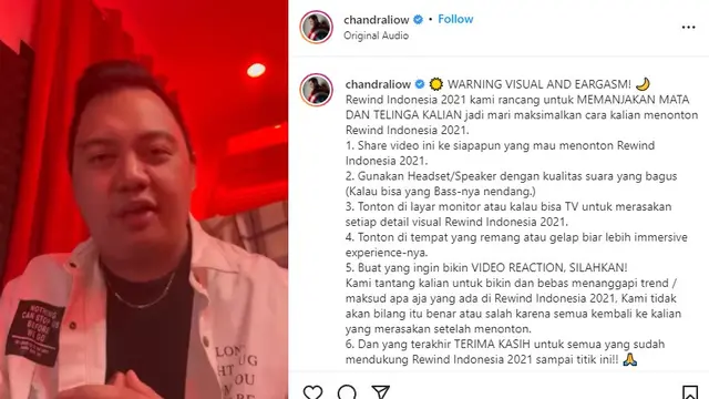 Chandra Liow (Foto: Instagram/@chandraliow)