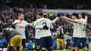5-1. Kemenangan 5-1 Tottenham Hotspur atas tamunya Newcastle United terjadi di pekan ke-31 Liga Inggris 2021/2022, 3 April 2022. Kelima gol Spurs dicetak oleh lima pemain berbeda, Ben Davies, Matt Doherty, Son Heung-min, Emerson Royal dan Steven Bergwijn. (AFP/Glyn Kirk)