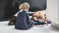 Ilustrasi anak anak yang membacakan cerita kepada hewan peliharaan. (Foto: Unsplash/sabina fratila)