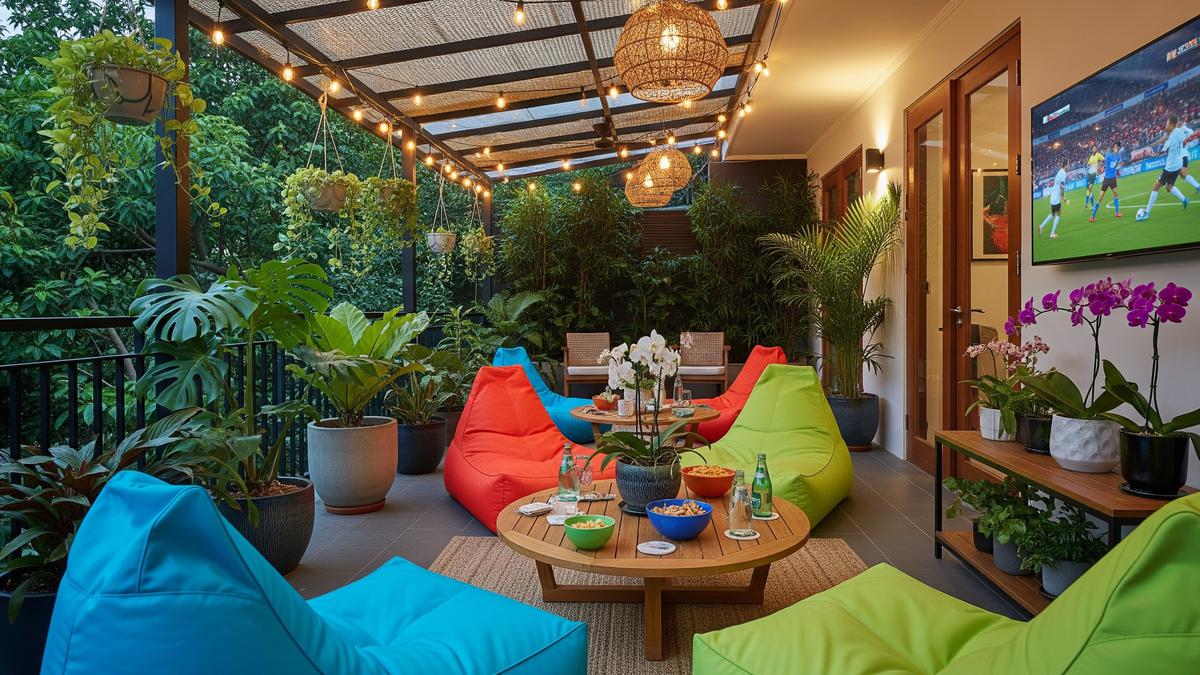 7 Desain Teras Kecil Tapi Kekinian dengan Bean Bag untuk Nobar Seru 2025