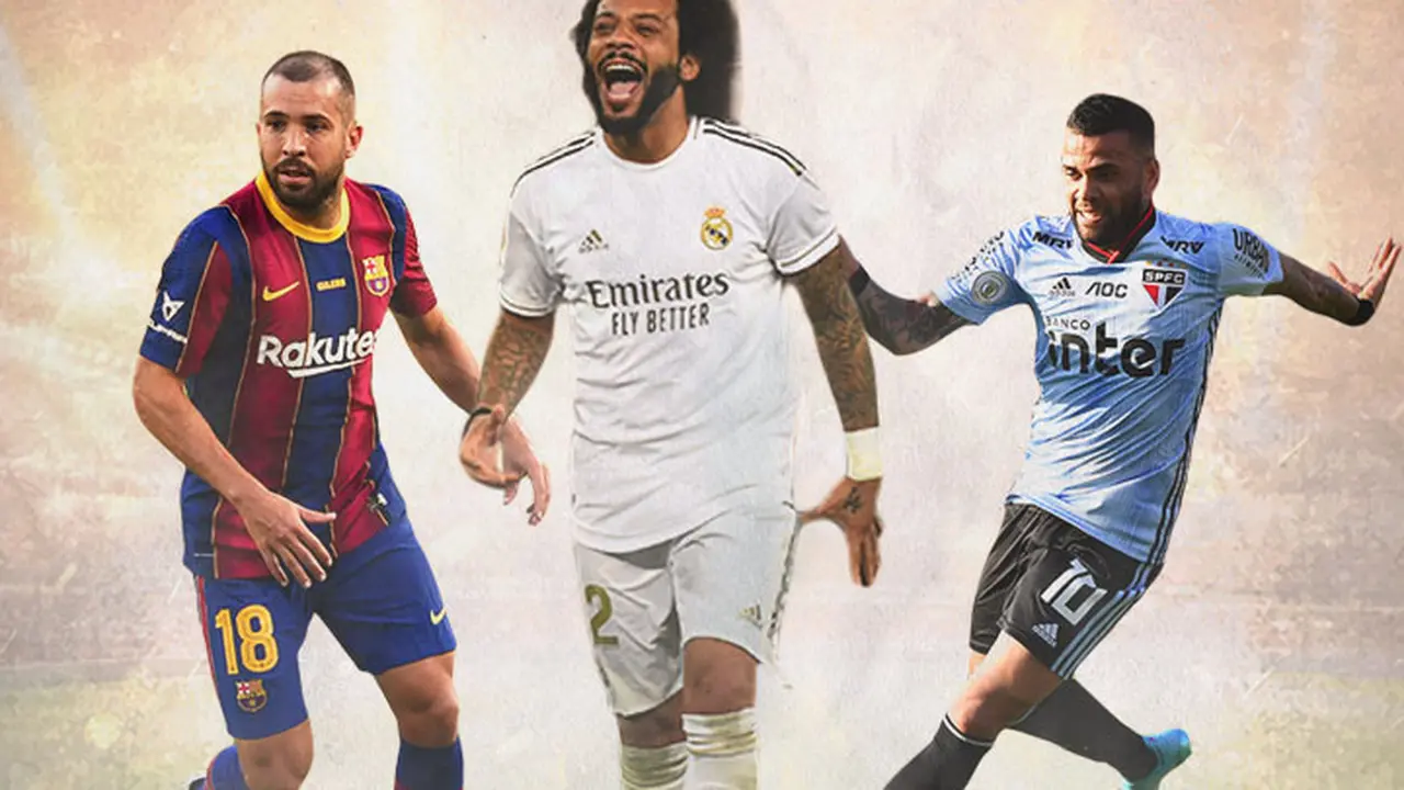 Ilustrasi - Jordi Alba, Marcelo, Dani Alves