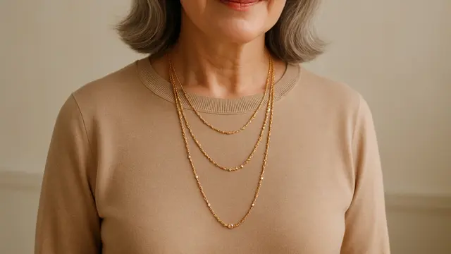 Model Kalung Rantai Panjang Buat Orang Tua 50 Tahun/Ilustrasi gambari oleh AI