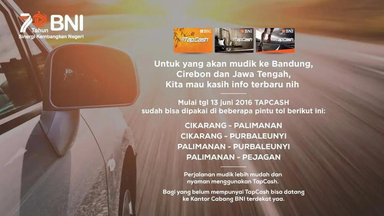 Bank Ini Siapkan Fasilitas Uang Elektronik di Jalur Mudik
