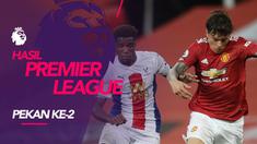 Berita motion grafis hasil Liga Inggris 19 dan 20 September 2020, Crystal Palace kalahkan Manchester United.