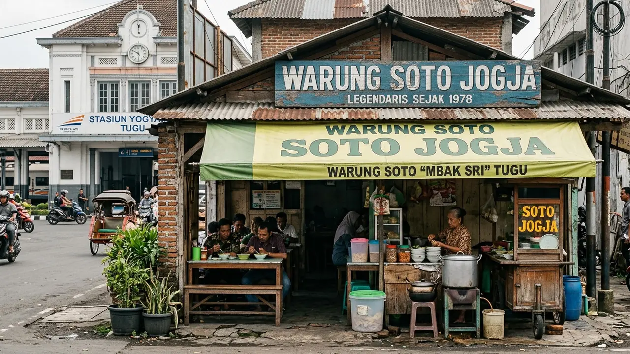 Warung Soto Dekat Stasiun Tugu Yogyakarta, Gemini AI