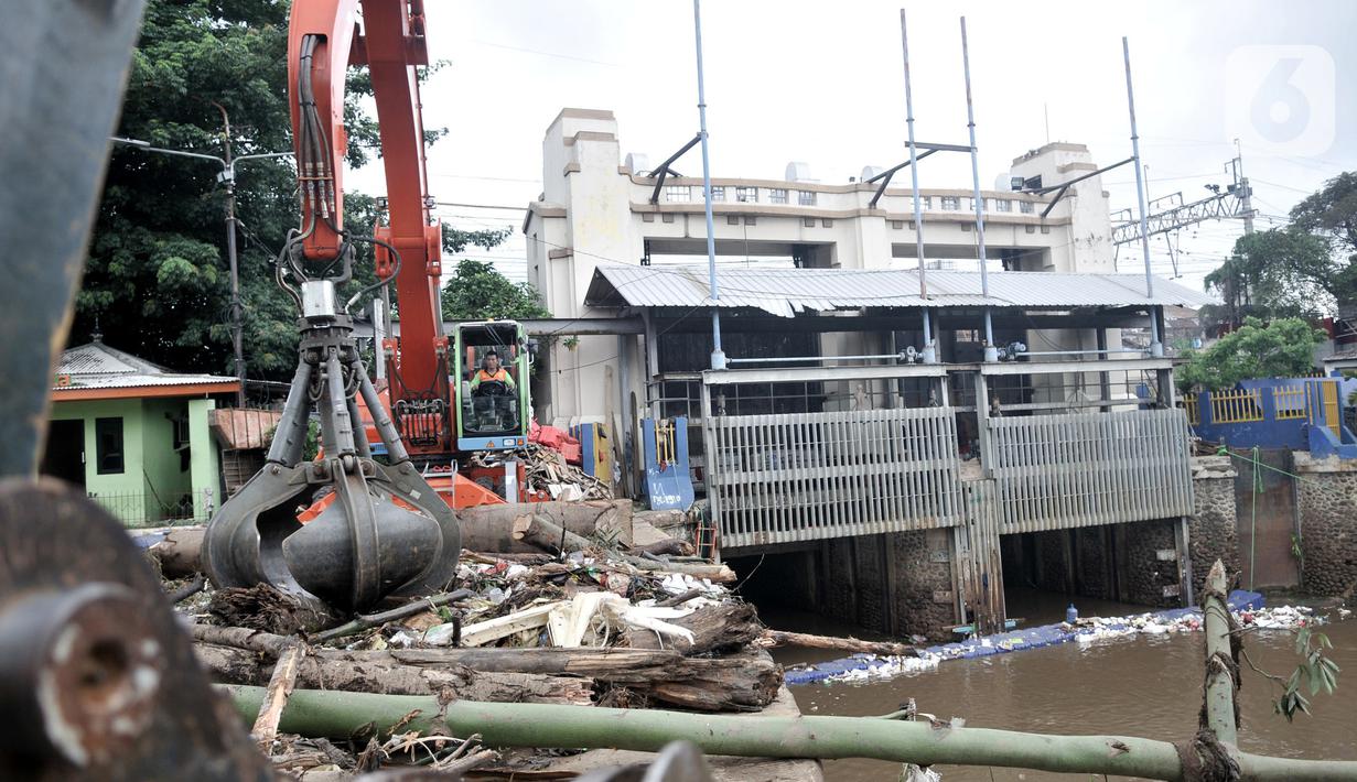 FOTO Sampah Menumpuk di Pintu Air Manggarai  News 