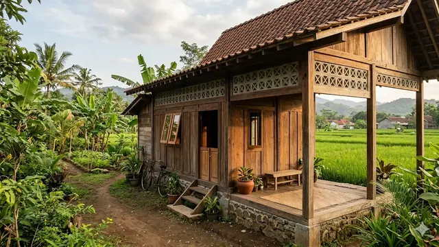 10 Model Rumah Desa dengan Roster Angin Silang Alami, Sejuk dan Hemat Energi