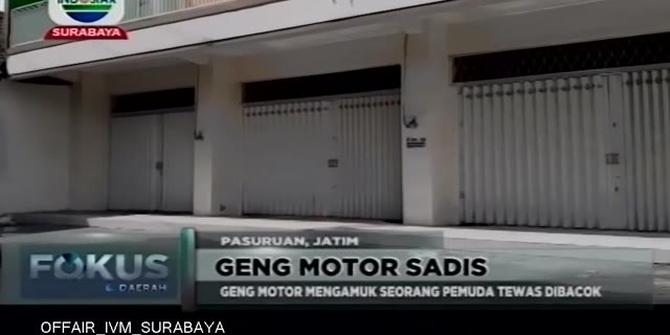 VIDEO: Anggota Geng Motor Aniaya Pemuda di Pasuruan