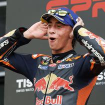 Pedro Acosta, pembalap KTM di ajang MotoGP. (ERWIN SCHERIAU / APA / AFP)
