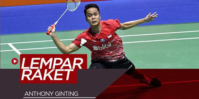 VIDEO: Anthony Ginting Lempar Raket di Final China Open 2019