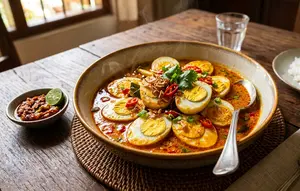 Resep Telur Kuah Opor Pedas, Variasi Olahan Telur Ekonomis