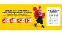 Bantuan kuota data internet dari Indosat Ooredoo.