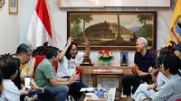 Dialog Bersama Aktor dan Musisi, Ganjar Sampaikan Konsep Hilirisasi Industri Digital