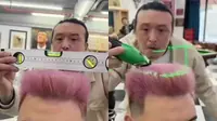 Teknik Tukang Bangunan Diterapkan di Barbershop (Sumber: Instagram/1cak)