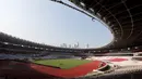 Penampakan umum kesiapan Stadion Gelora Bung Karno (SUGBK), Senayan, Jakarta, Rabu (05/06/2024) jelang laga Grup F Kualifikasi Piala Dunia 2024. (Bola.com/M Iqbal Ichsan)
