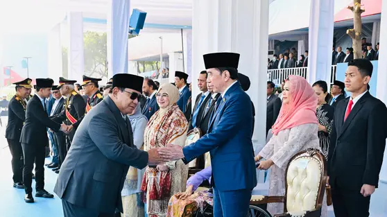 Momen Akrab Prabowo dan Jokowi di HUT Bhayangkara ke-80