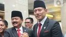 Agus Harimurti Yudhoyono menggantikan posisi Hadi Tjahjanto sebagai Menteri ATR/Kepala BPN pada sisa masa jabatan periode tahun 2019-2024 Kabinet Indonesia Maju. (Liputan6.com/Angga Yuniar)