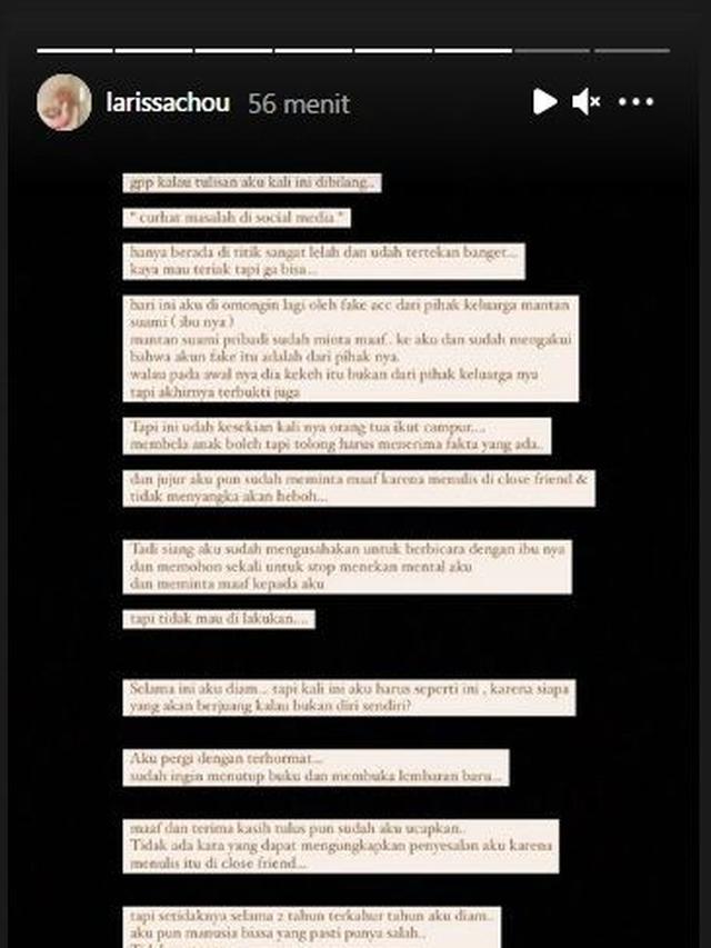 Unggahan Larissa Chou