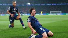 Hujan gol tersaji saat Paris Saint-Germain menundukkan Bayern Munchen dengan skor 5-4 pada leg pertama semifinal Liga Champions UEFA di Parc des Princes, Rabu (29/4/2026) dini hari WIB. (AP Photo/Aurelien Morissard)