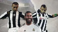 Paolo Montero, Sergio Ramos dan Felipe Melo. (Bola.com/Dody Iryawan)