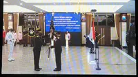 Jenderal Idham Azis melaksanakan serah terima jabatan Kapolri kepada Jenderal Listyo Sigit Prabowo di Mabes Polri, Jakarta Selatan, Rabu (27/1/2021). (Ist)