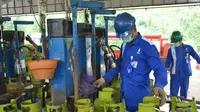 Pertamina menjamin pasokan gas aman saat musim libur lebaran hingga 20 Juni 2019 mendatang. Foto (Liputan6.com / Panji Prayitno)