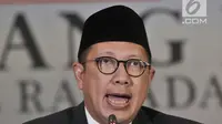 Menteri Agama Lukman Hakim Saiffudin (kiri) saat memberi keterangan hasil Sidang Isbat, Jakarta, Selasa (15/5). Pemerintah menetapkan awal Ramadan pada Kamis, 17 Mei 2018. (Merdeka.com/Iqbal Nugroho)