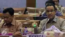 Mendikbud Anies Baswedan mengatakan pengaduan terkait UN pada tahun ini mengalami penurunan saat Raker dengan Komisi X DPR di Kompleks Parlemen, Senayan, Jakarta, Rabu (25/5). (Liputan6.com/Johan Tallo)