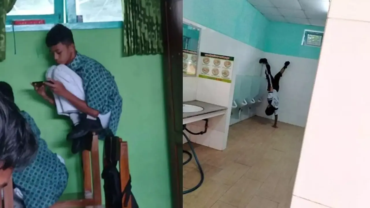 6 Aksi Murid Cowok Kelewat Absurd Ini Enggak Habis Pikir, Kocak