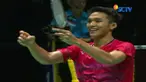 Medali emas diraih Jonatan Christie dari nomor tunggal putra cabang bulutangkis di SEA Games Kuala Lumpur, Malaysia.