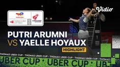 Berita video highlights pertandingan keempat Indonesia vs Prancis di Grup A Piala Uber 2020, di mana wakil tunggal putri Nandini Putri Arumni tak bisa melanjutkan pertandingan karena cedera, Senin (11/10/2021) sore hari WIB.