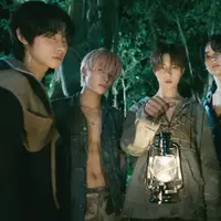 Teaser video musik TOMORROW X TOGETHER (TXT), Sugar Rush Ride, memperlihatkan scene yang diduga syuting di Bali. (dok. tangkapan layar YouTube HYBE LABELS)