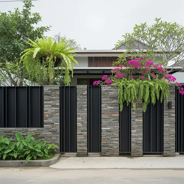 Inspirasi Pagar Rumah Kampung Tampak Mewah