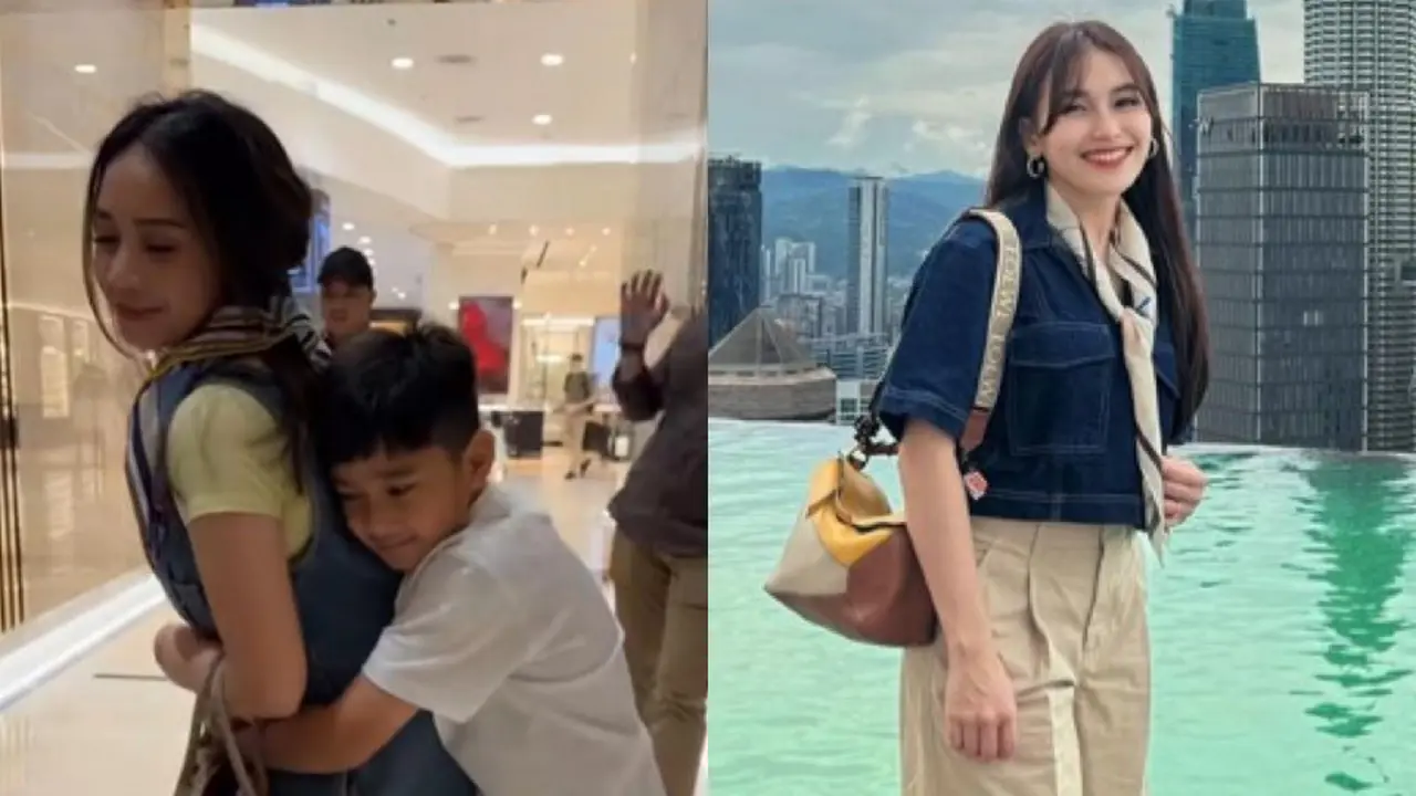 Potret Adu Gaya Nagita Slavina dan Ayu Ting Ting Mengenakan Sandal sama