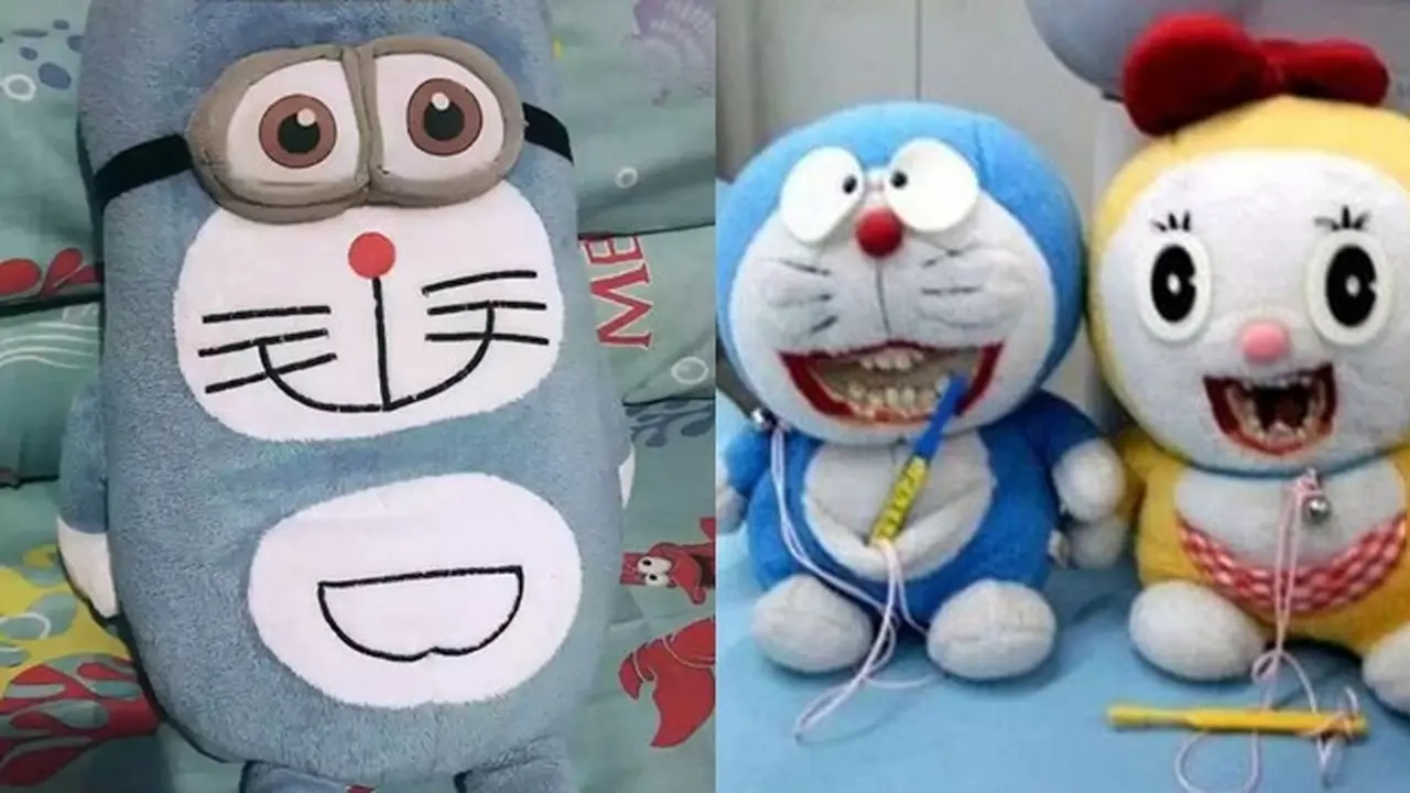 6 Bentuk Boneka Doraemon Ini Nyeleneh, Absurd Banget