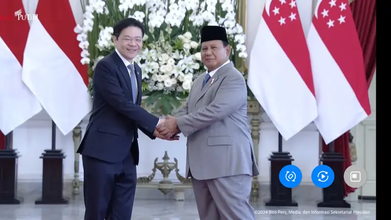 Prabowo Sambut Kunjungan Resmi PM Singapura di Istana Merdeka - News  Liputan6.com