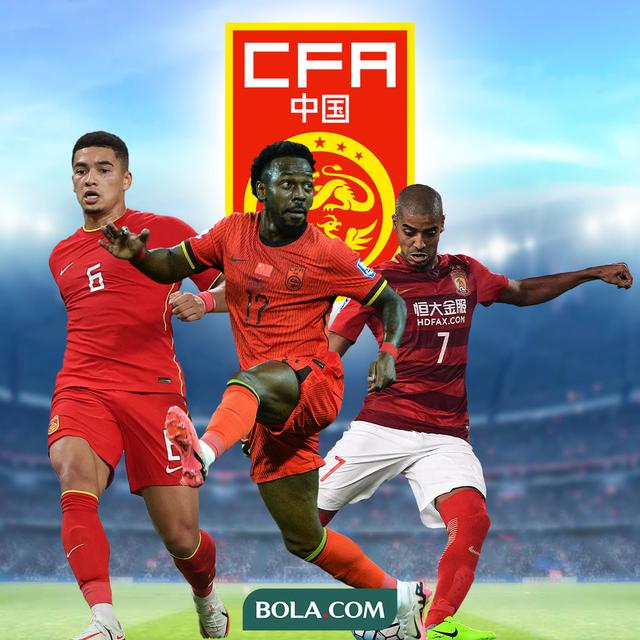 Ilustrasi - Tiga Pemain Timnas China: Jiang Guangtai, Fei Nanduo, Alan Douglas