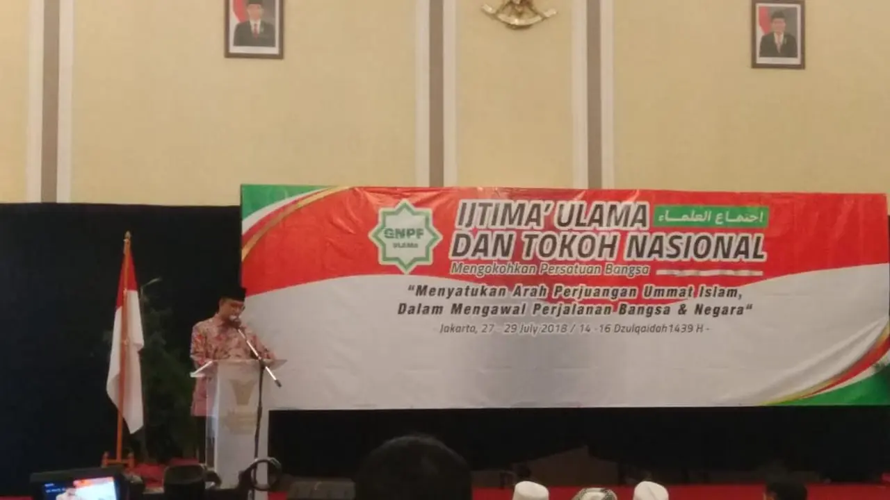 Anies Baswedan di acara Ijtima Ulama GNPF.