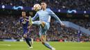 <p>Empat gol Manchester City dicetak oleh Kevin De Bruyne, Gabriel Jesus, Phil Foden dan Bernardo Silva. (AP/Dave Thompson)</p>