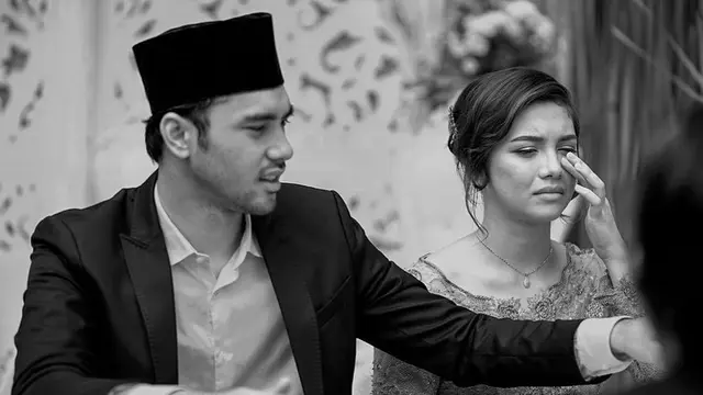 Achmad Megantara dan Angela Gilsha syuting adegan nikah di sinetron Dewi Rindu (Foto: Instagram/@cutkeke_xavier)