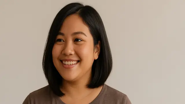 Model Potongan Rambut Long Bob untuk Wajah Bulat/via AI