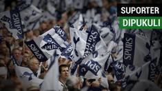 Berita video insiden suporter Tottenham Hotspur dipukuli pihak keamanan stadion Camp Nou saat mereka bertandang ke Barcelona di Liga Champions 2018-2019, Selasa (11/12/2018).