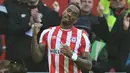 Ivan Toney. Dalam 8 laga Liga Inggris 2022/2023, striker Inggris berusia 26 tahun yang kini memasuki musim ke-3 membela Brentford ini ini telah mencetak 1 kali hattrick, yaitu pada pekan ke-6 saat menang 5-2 atas tamunya Leeds United (3/9/2022). Total ia telah mencetak 5 gol dan 2 assist di Liga Inggris musim ini. (AFP/Justin Tallis)