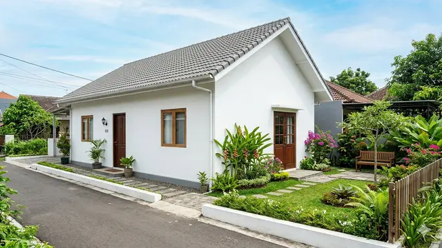 Desain Rumah Sederhana dengan 2 Pintu Masuk. Gemini