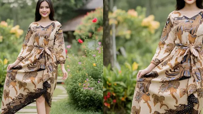 Ilustrasi Remaja Mengenakan Batik (Sumber Gambar: Meta AI)
