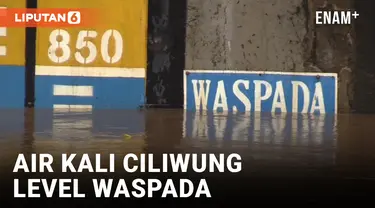 DEBIT AIR KALI CILIWUNG DI PINTU AIR MANGGARAI NAIK LEVEL WASPADA