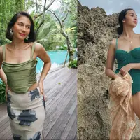 Inspirasi busana berlibur ke pantai ala artis.