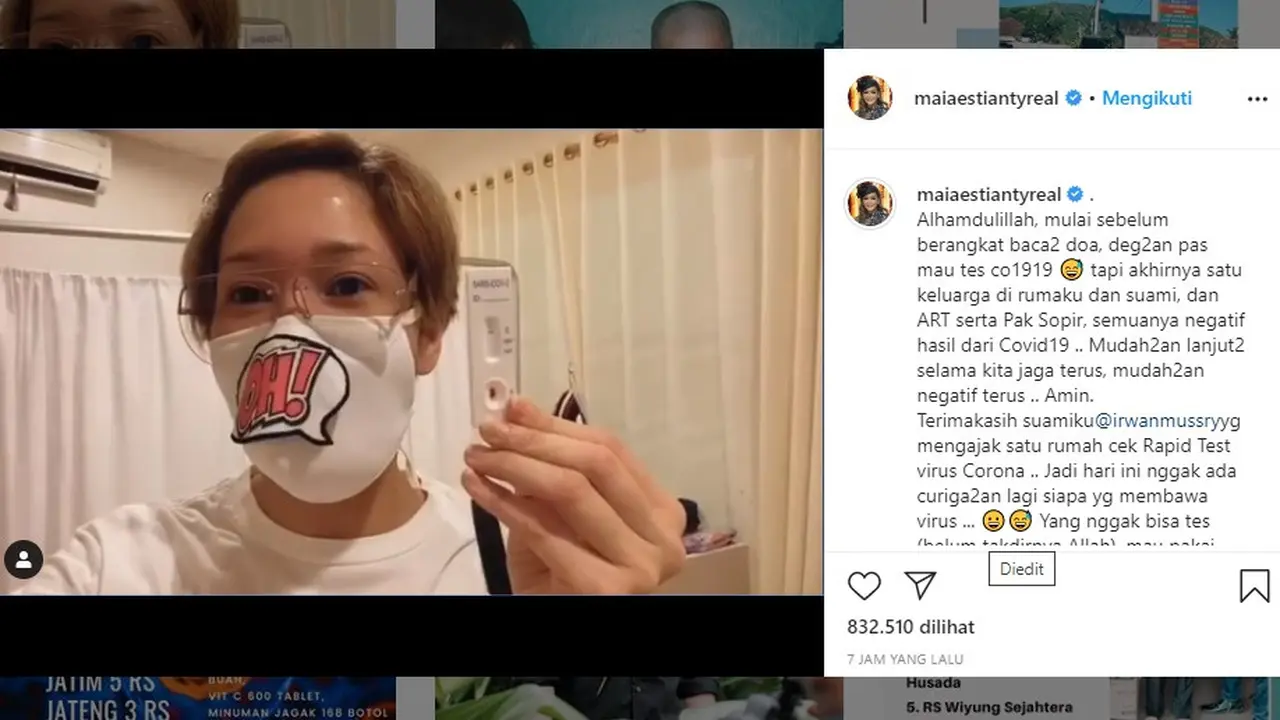 7 Momen Maia Estianty dan Keluarga Jalani Rapid Test Corona Covid-19